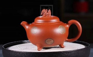 《獅韻》紫砂壺全手工茶壺老師小紅泥，絞泥（段泥、紫泥、綠泥等）壺